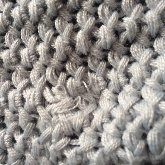 Zara Fishermans Knit Baby Blue Sweater Button Back - Picture 5 of 8